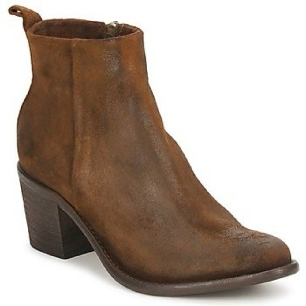 Diesel Pinky Suede Brown Distressed Ankle Boots Size 6.5 US / 37 EU